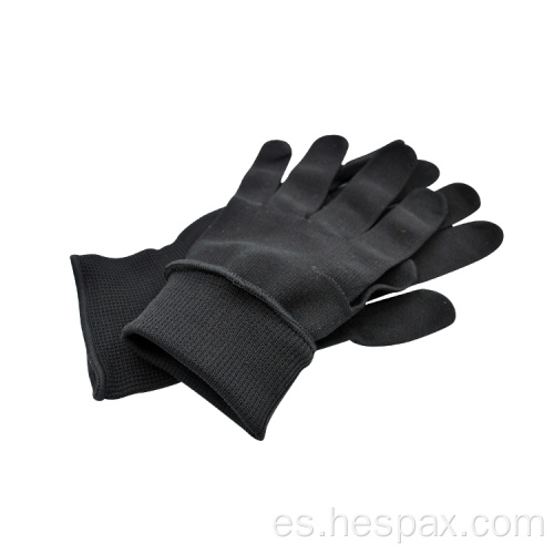 Hespax Trabajo transpirable guantes protectores de nylon negro tejido